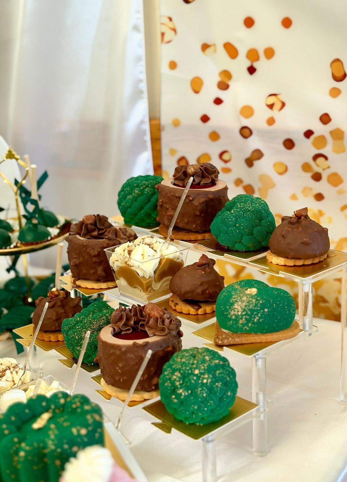 Dessert Table Green Chocolate Petit Fours